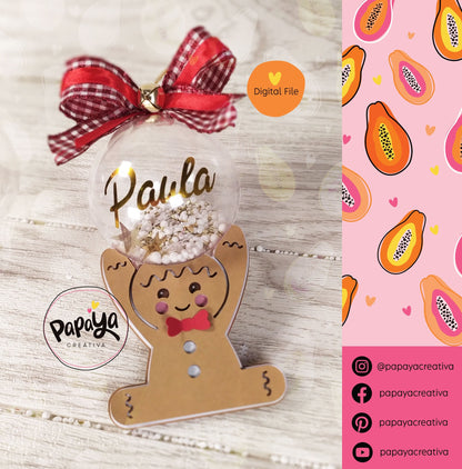 Cut File Ginger Ornament / Ball size 8cm