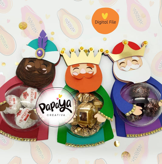 Three Wise Men DIGITAL FILES Candy Holder/ Dome size 8cm