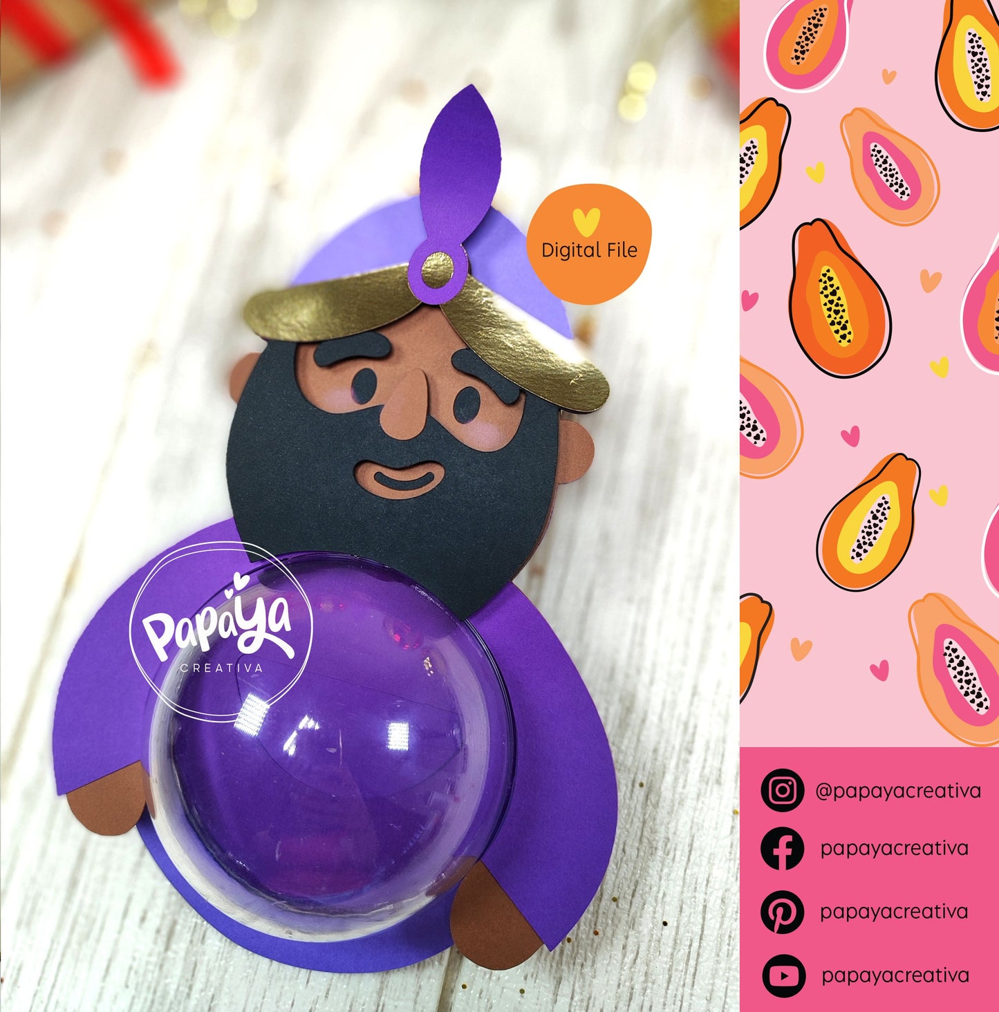 Cut File The 3 Wise Men Candy Holder / Dome size 8cm/ open and close system