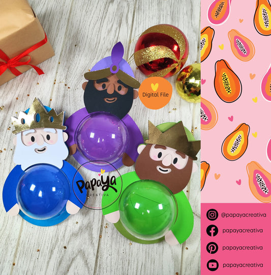 Cut File The 3 Wise Men Candy Holder / Dome size 8cm/ open and close system