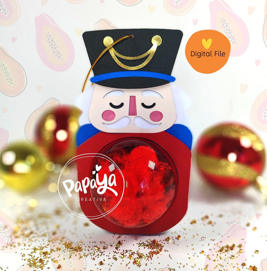 Nutcracker Candy Holder (Digital File) SVG/ STUDIO Format / Dome size 8cm /Open and close system