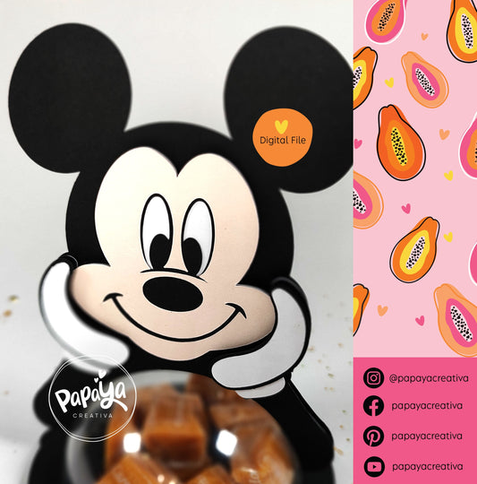 Mickey/Minnie DIGITAL FILE Candy Holder/ Dome size 8cm/ Easy open & close system