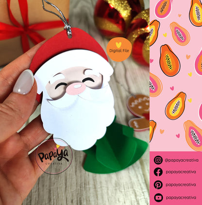 Cut File Tags Xmas Set Santa/XmasTree/Ginger
