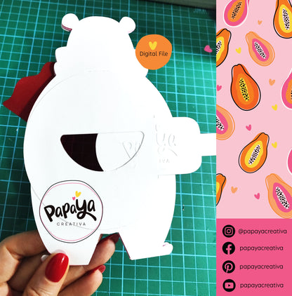 Lovely Set Polar Bear/ Candy holder & Box/ Dome size 8cm