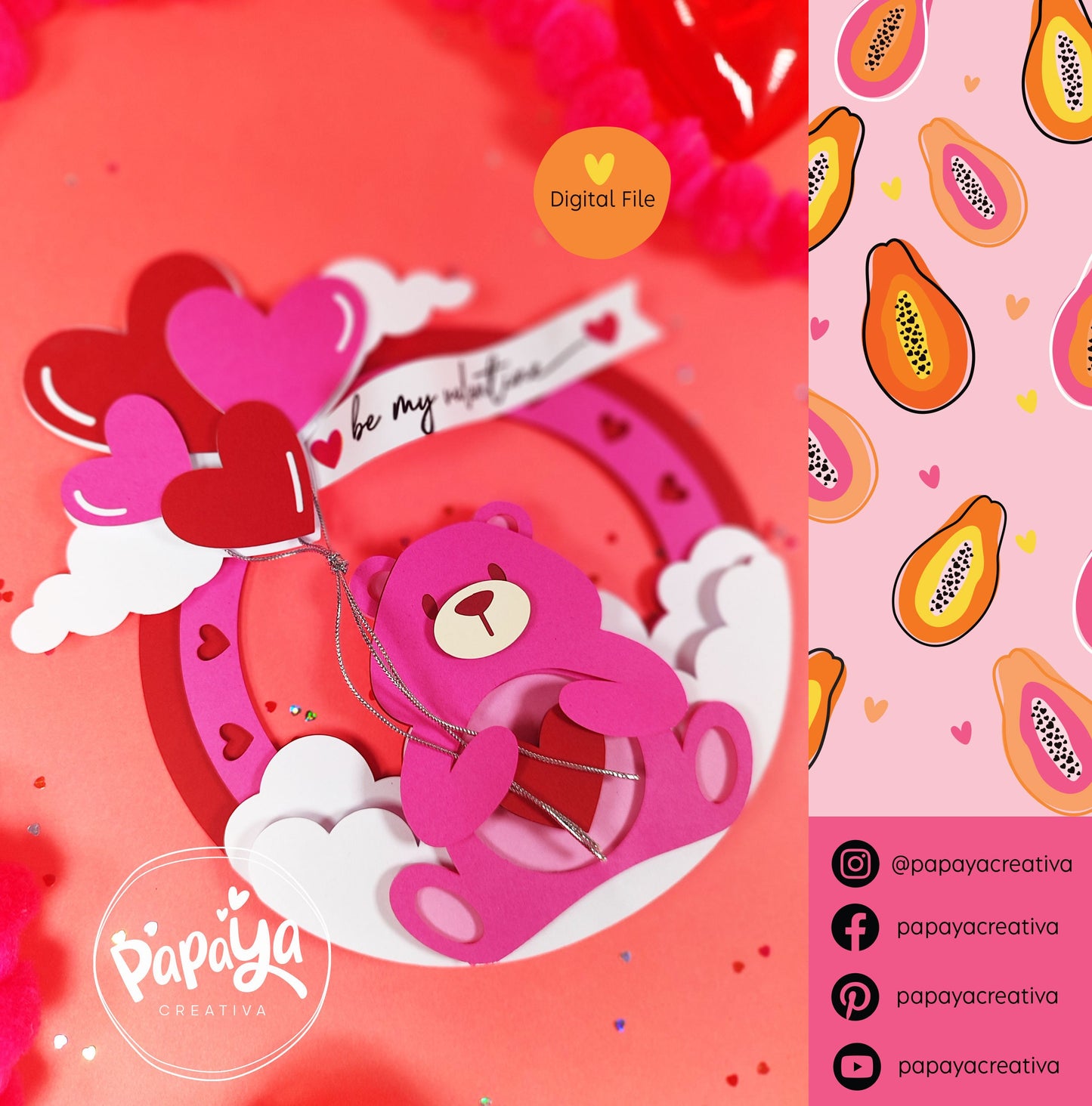 Adorable Bear Caketopper DIGITAL FILE