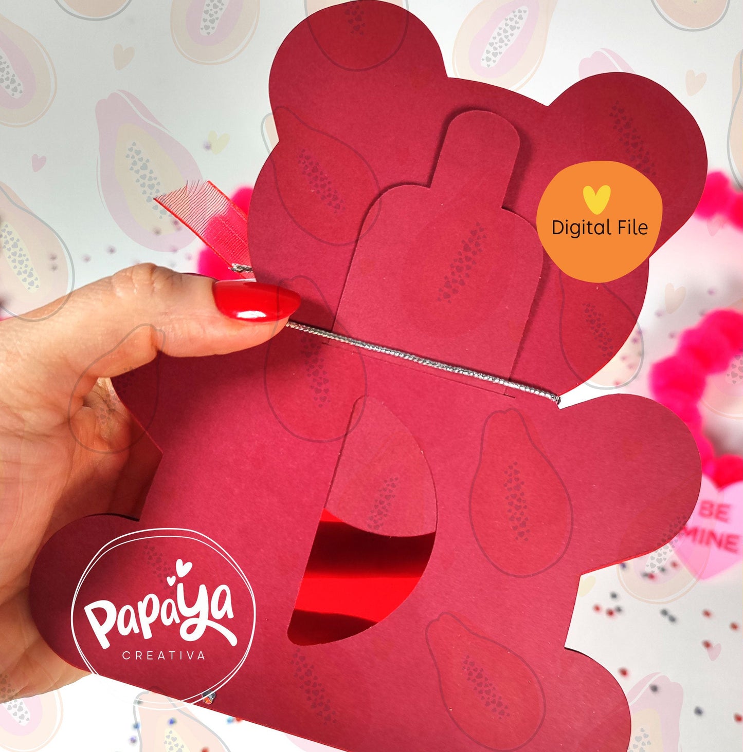 Gummy Bear DIGITAL FILE Candy Holder/ Dome size 8cm/ easy open and close system