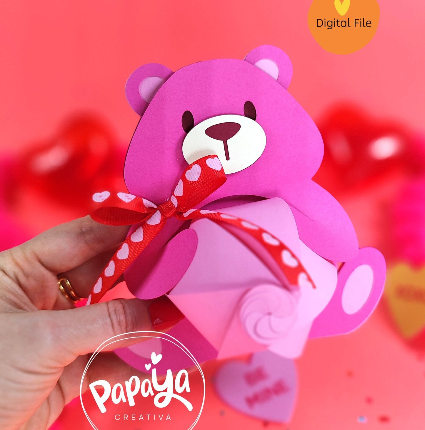 Love Pink Bear Holder