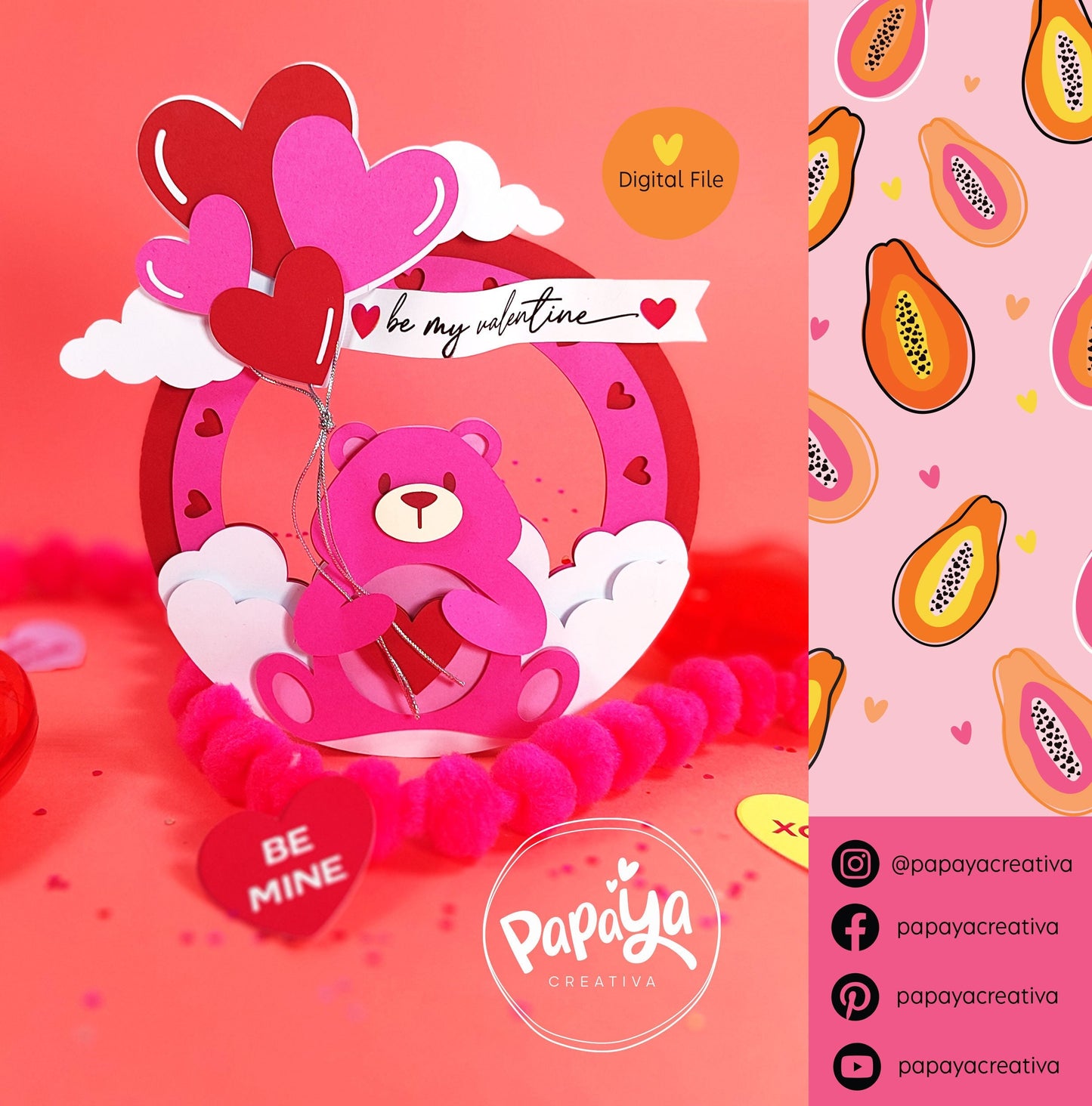 Adorable Bear Caketopper DIGITAL FILE