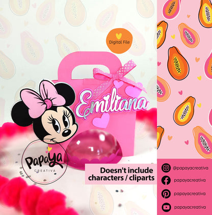 Candy Holder DIGITAL FILE base to personalize/ dome size 8cm/ open and close system