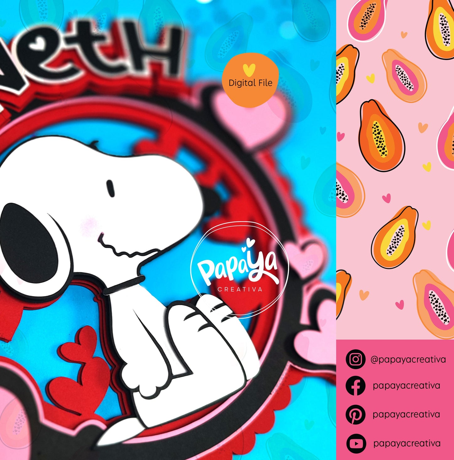 Cake topper Lovely Dog DIGITAL FILE /doesn't include font