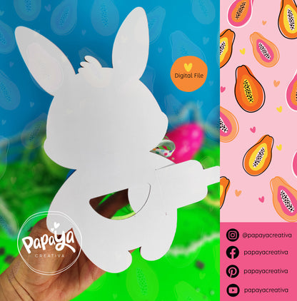 Cut File Cute Bunny Candy Holder/ Dome size 8cm/ open and close system