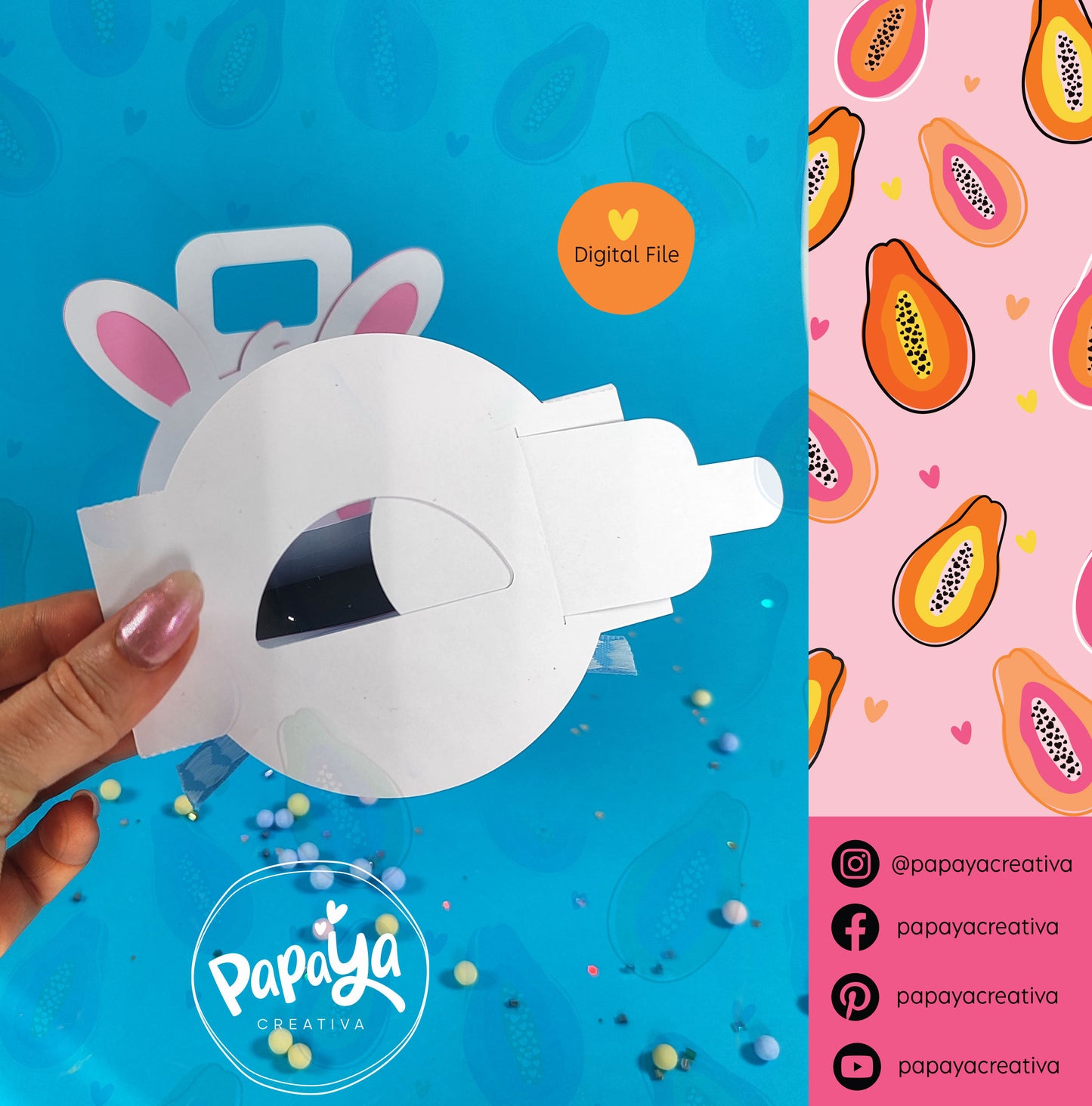 Bunnies Candy Holders / Dome size 8cm/ open and close system