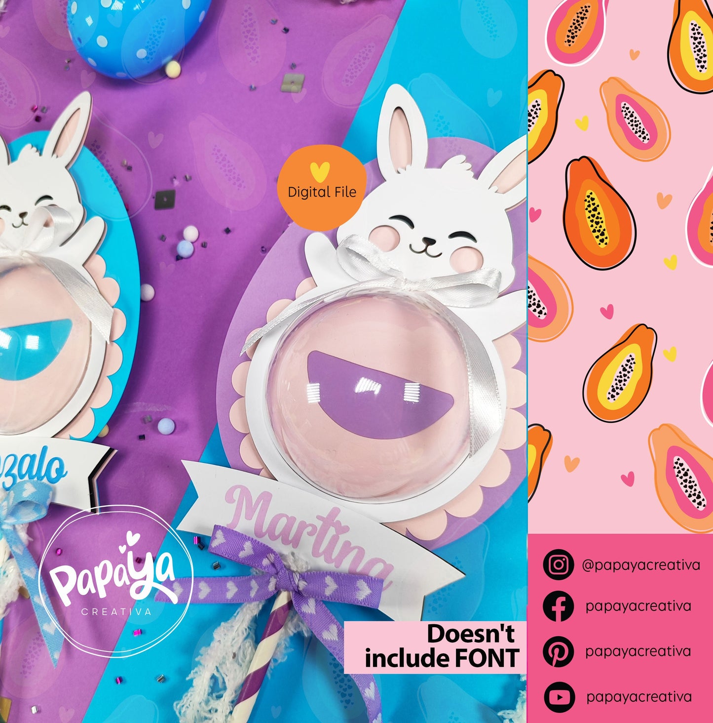 Easter Candy Holder/ dome size 8cm/ open and close system(DIGITAL FILE)