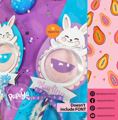 Easter Candy Holder/ dome size 8cm/ open and close system(DIGITAL FILE)