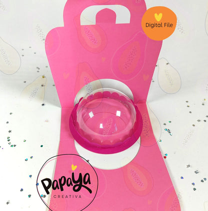 Candy Holder DIGITAL FILE base to personalize/ dome size 8cm/ open and close system