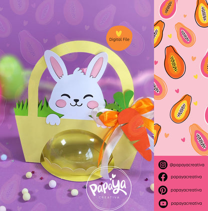 Easter Basket Holder/ dome size 8cm/ open and close system