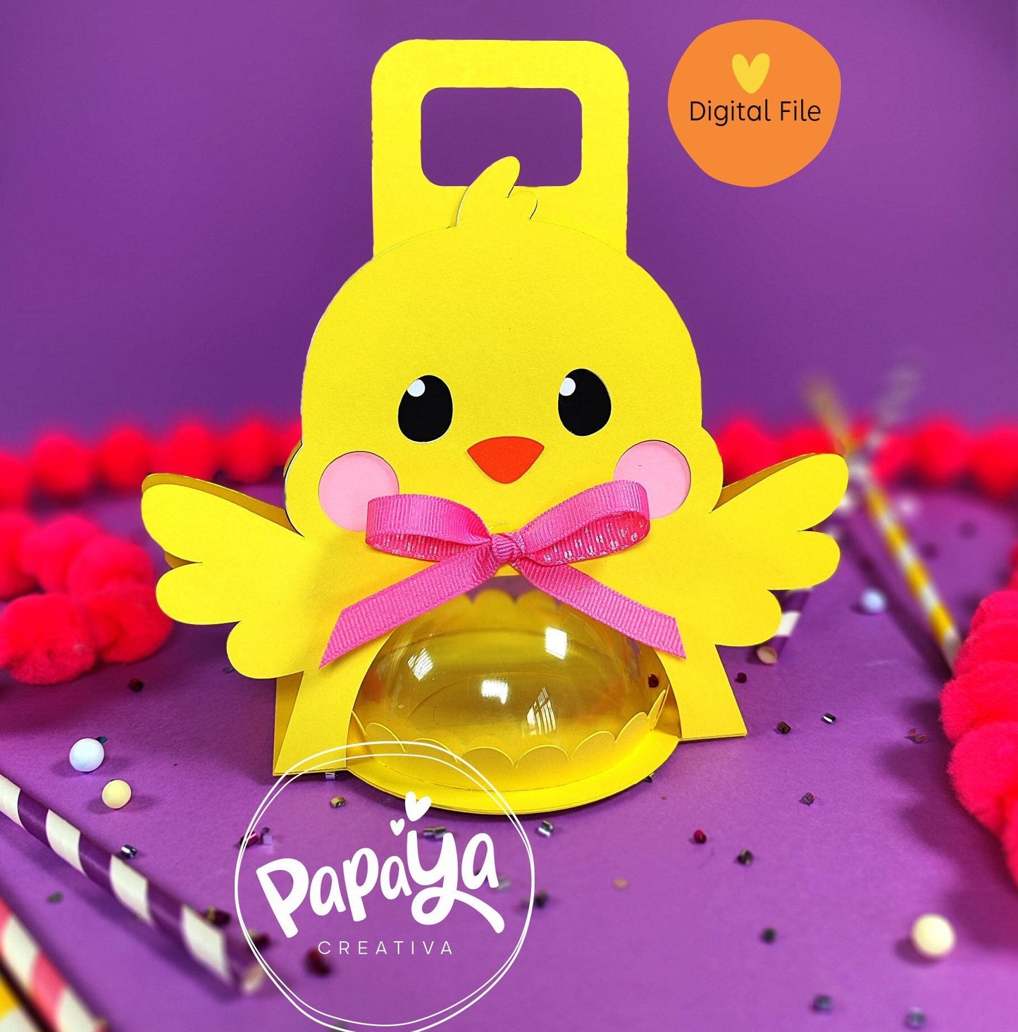 Cute Chicken Holder/ dome size 8cm/ open and close system