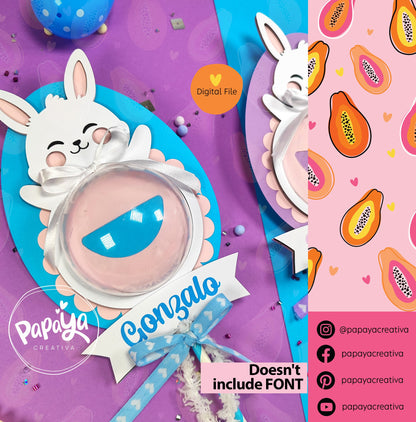 Easter Candy Holder/ dome size 8cm/ open and close system(DIGITAL FILE)
