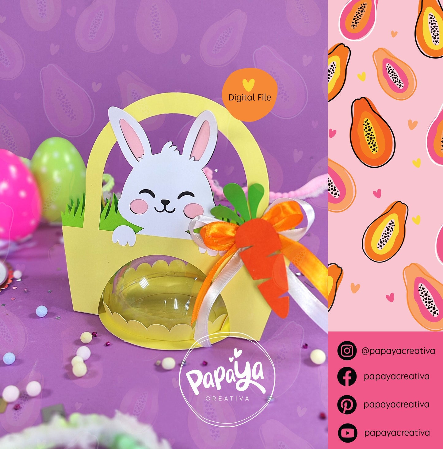 Easter Basket Holder/ dome size 8cm/ open and close system