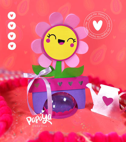 Flower DIGITAL FILE Candy Holder *Easy open/close system* (Dome 8cm)