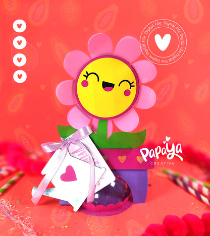 Flower DIGITAL FILE Candy Holder *Easy open/close system* (Dome 8cm)