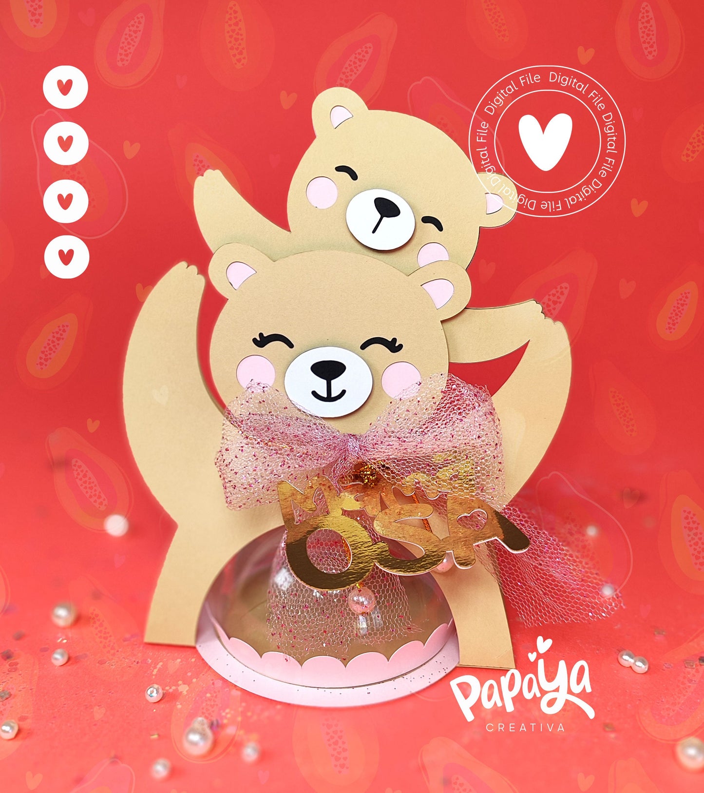Mama Osa DIGITAL FILE Candy Holder *Easy open/close system* (Dome 8cm)