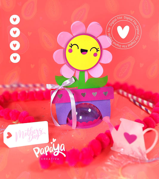 Flower DIGITAL FILE Candy Holder *Easy open/close system* (Dome 8cm)