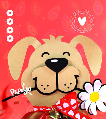 Mom Dog DIGITAL FILE Candy Holder *Easy open/close system* (Dome 8cm)