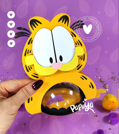 Funny Cat DIGITAL FILE Candy Holder *Easy open/close system* (Dome 8cm)