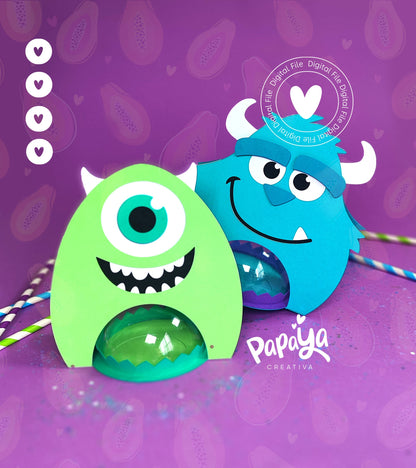 Sulley & Mike DIGITAL FILES Candy Holders *Easy open/close system* (Dome 8cm)