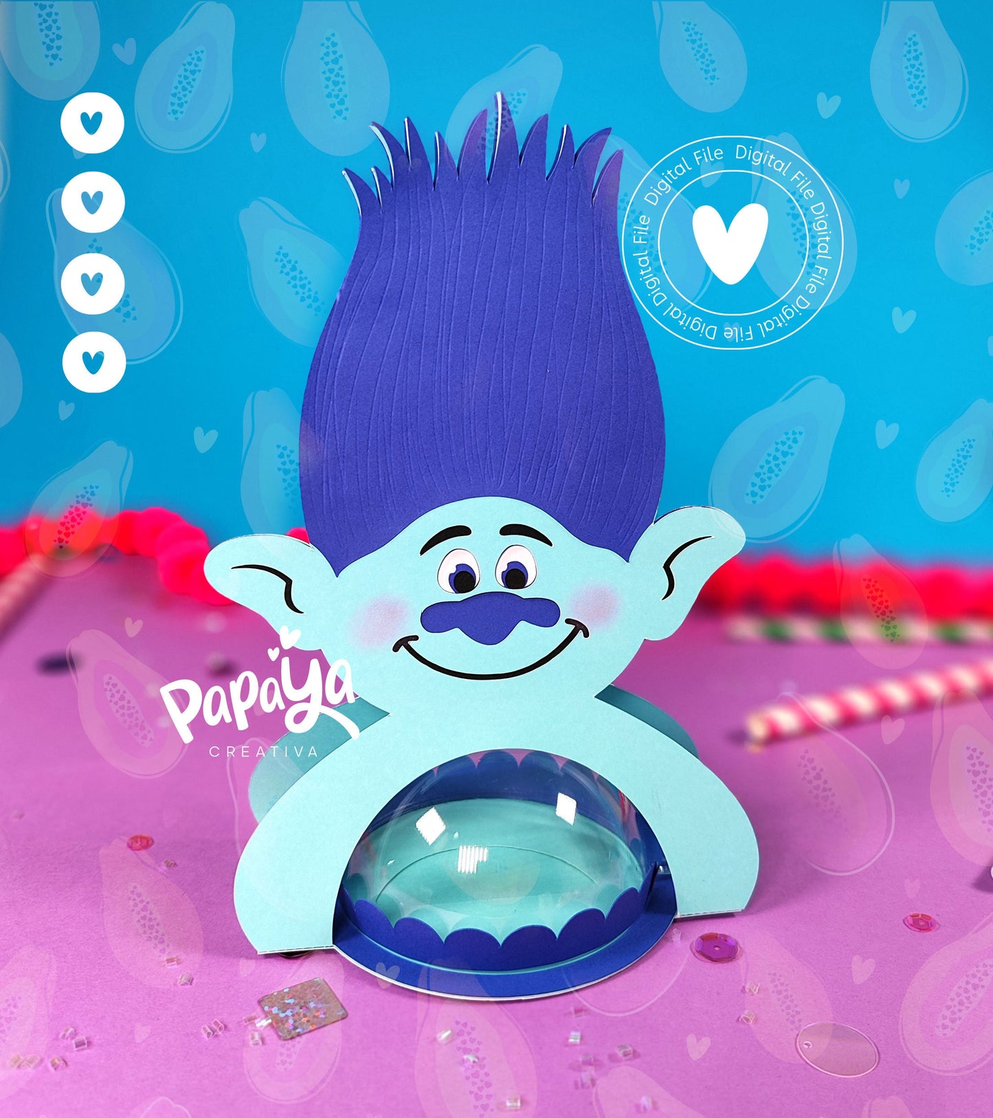 Ramon & Poppy Set DIGITAL FILES Candy Holders *Easy open/close system* (Dome 8cm)