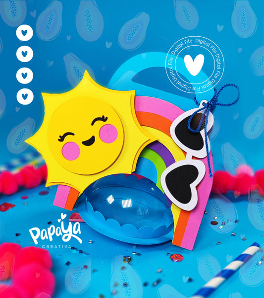Adorable Sunshine DIGITAL FILE Candy Holder *Easy open/close system* (Dome 8cm)
