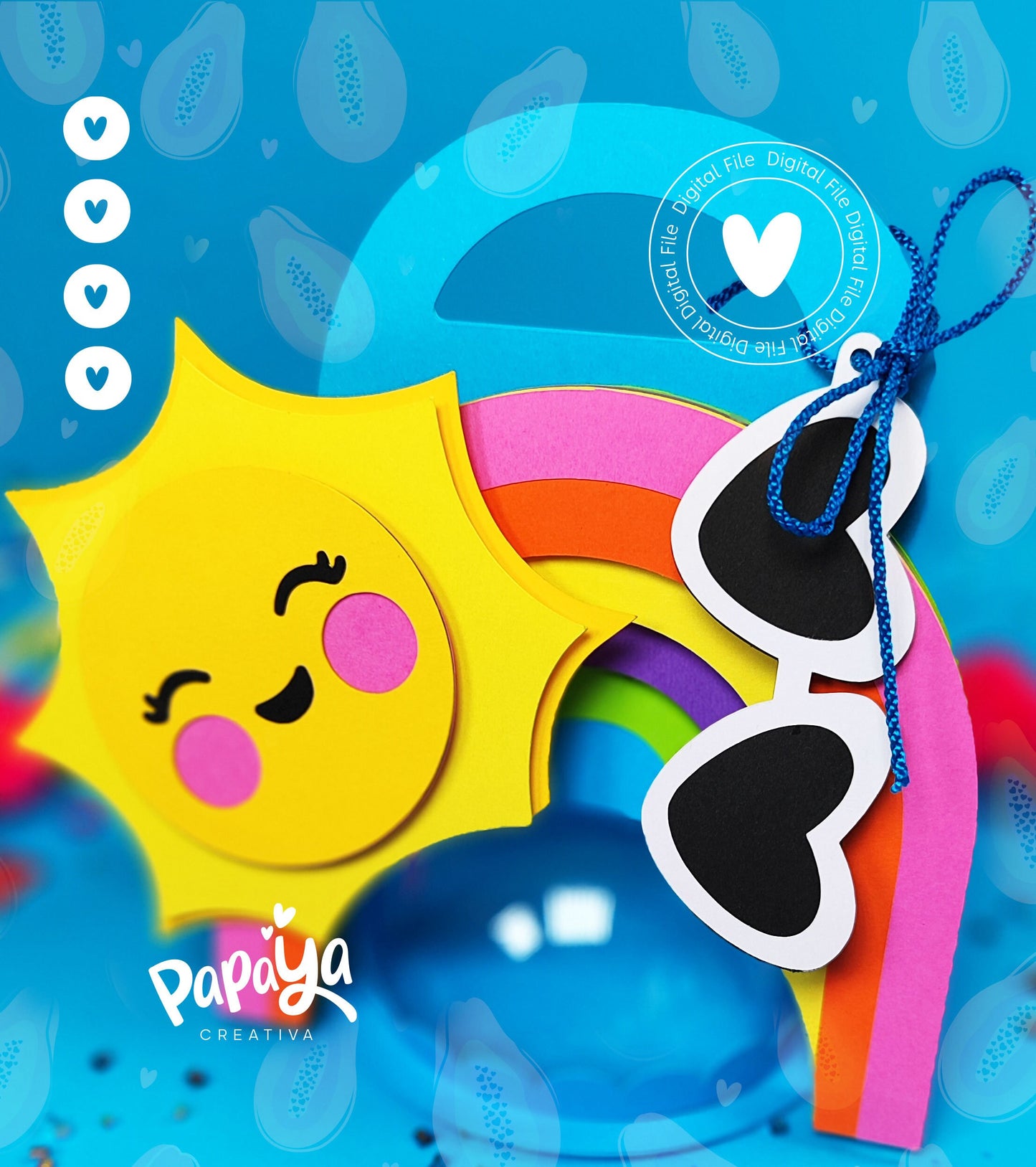 Adorable Sunshine DIGITAL FILE Candy Holder *Easy open/close system* (Dome 8cm)