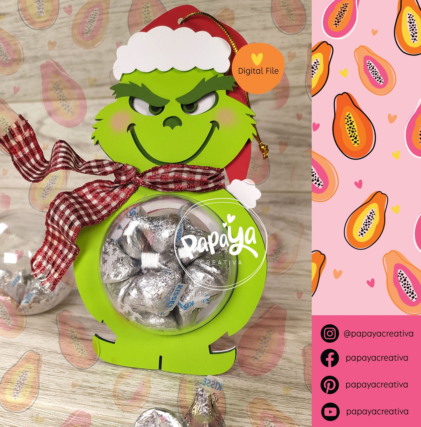 Mr G Xmas DIGITAL FILE Cady Holder (wheel opening system) Dome size 8cm