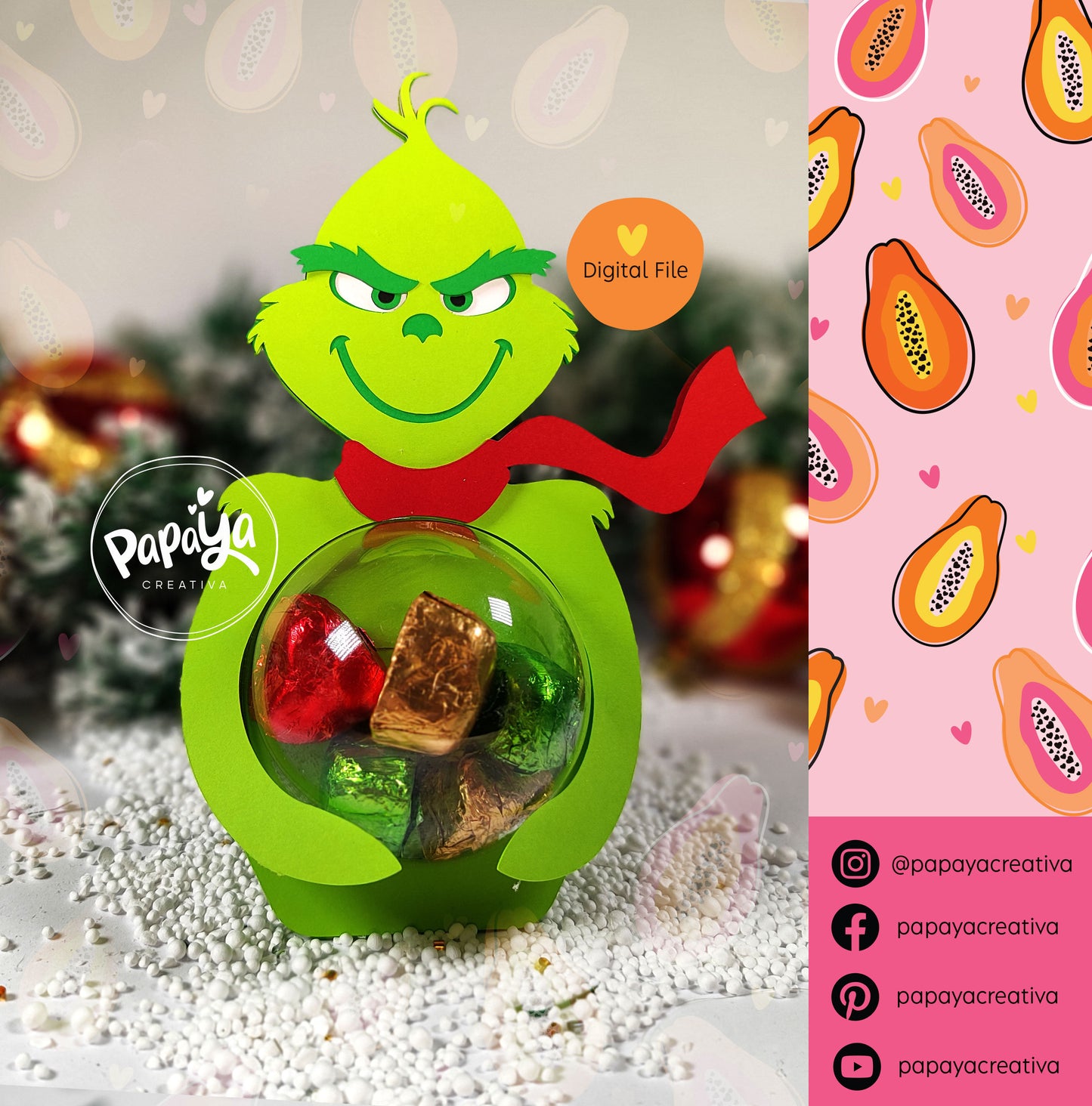 Mr G Candy Holder (Digital File) SVG/ STUDIO Format / Dome size 8cm/ easy open and close system