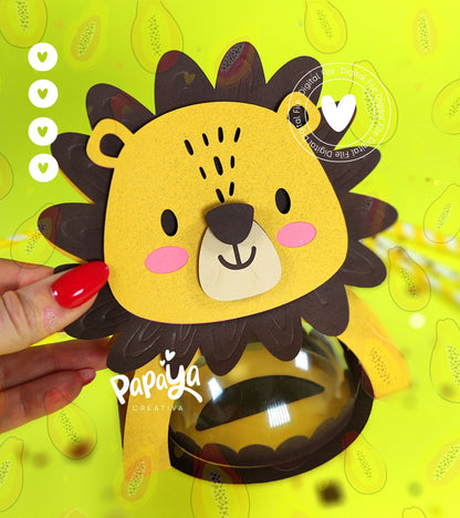 Lion DIGITAL FILE Candy Holder *Easy open/close system* (Dome 8cm)
