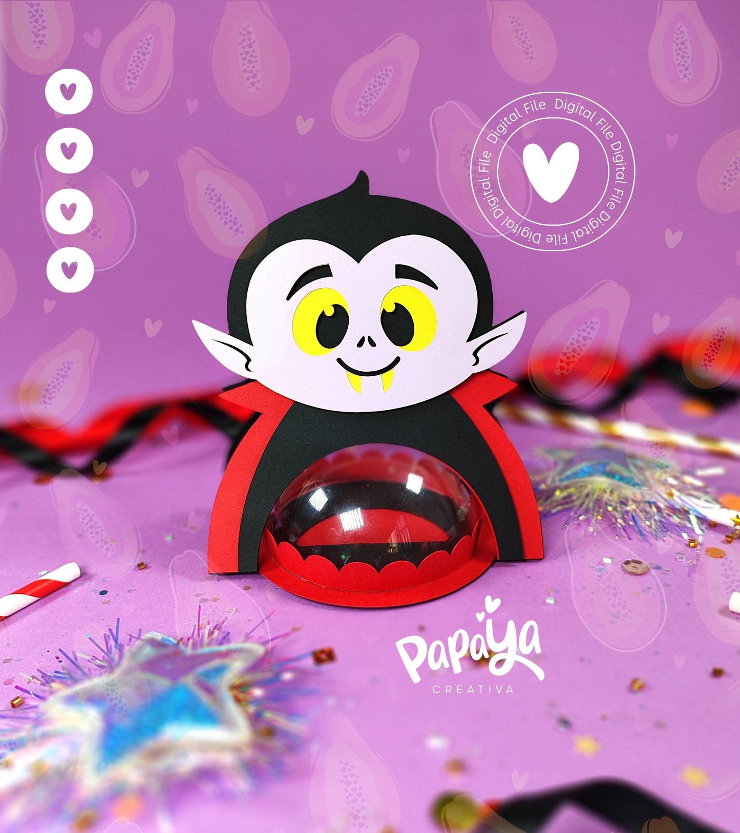 Drac DIGITAL FILE Candy Holder Dome size 8cm/ open and close system