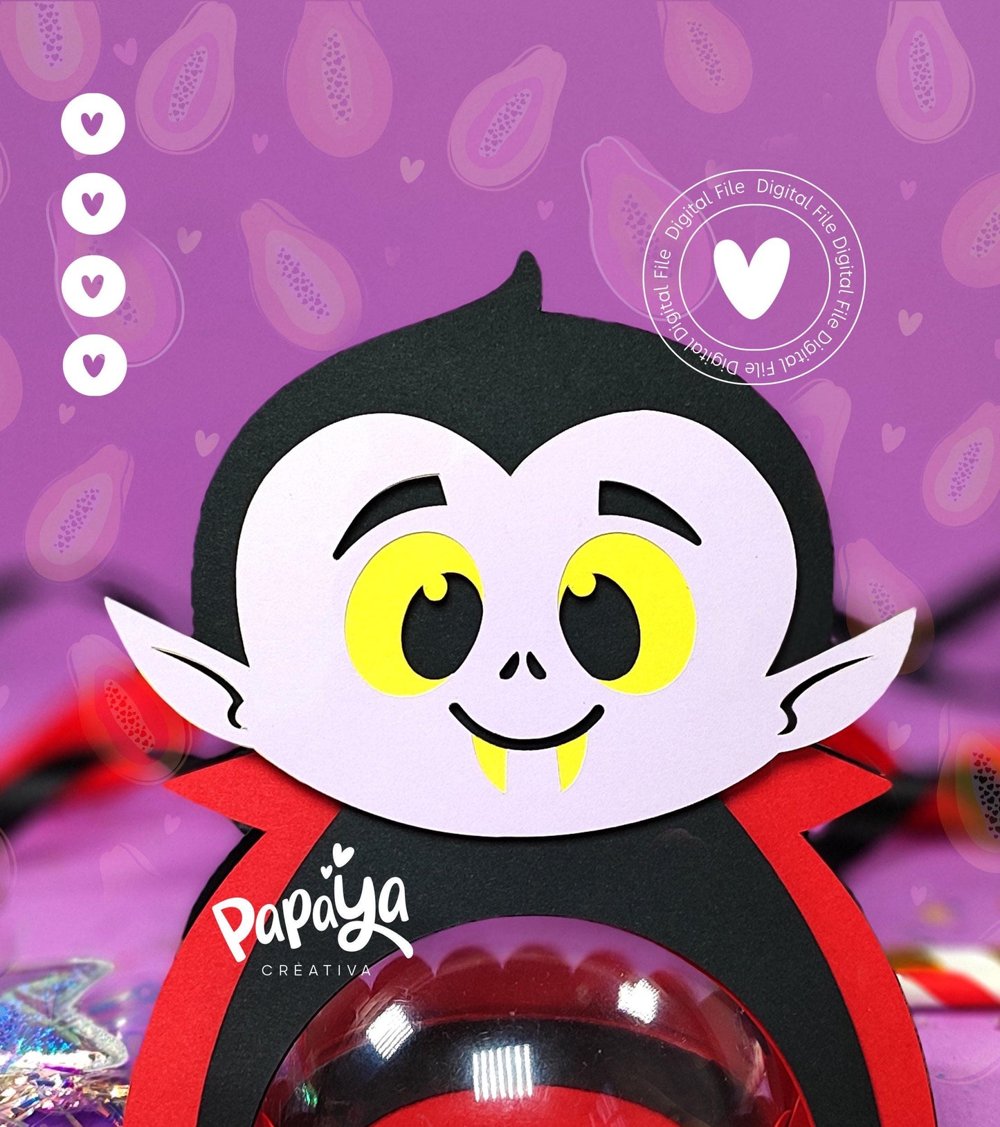 Drac DIGITAL FILE Candy Holder Dome size 8cm/ open and close system