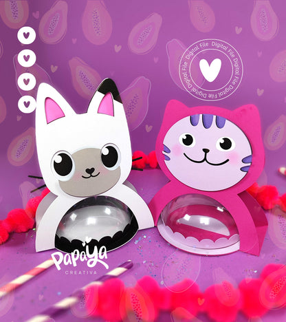 Gabby kittens Holder / dome size 8cm *open and close system*