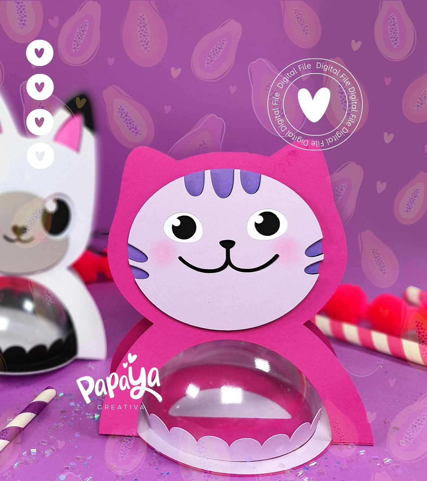 Gabby kittens Holder / dome size 8cm *open and close system*