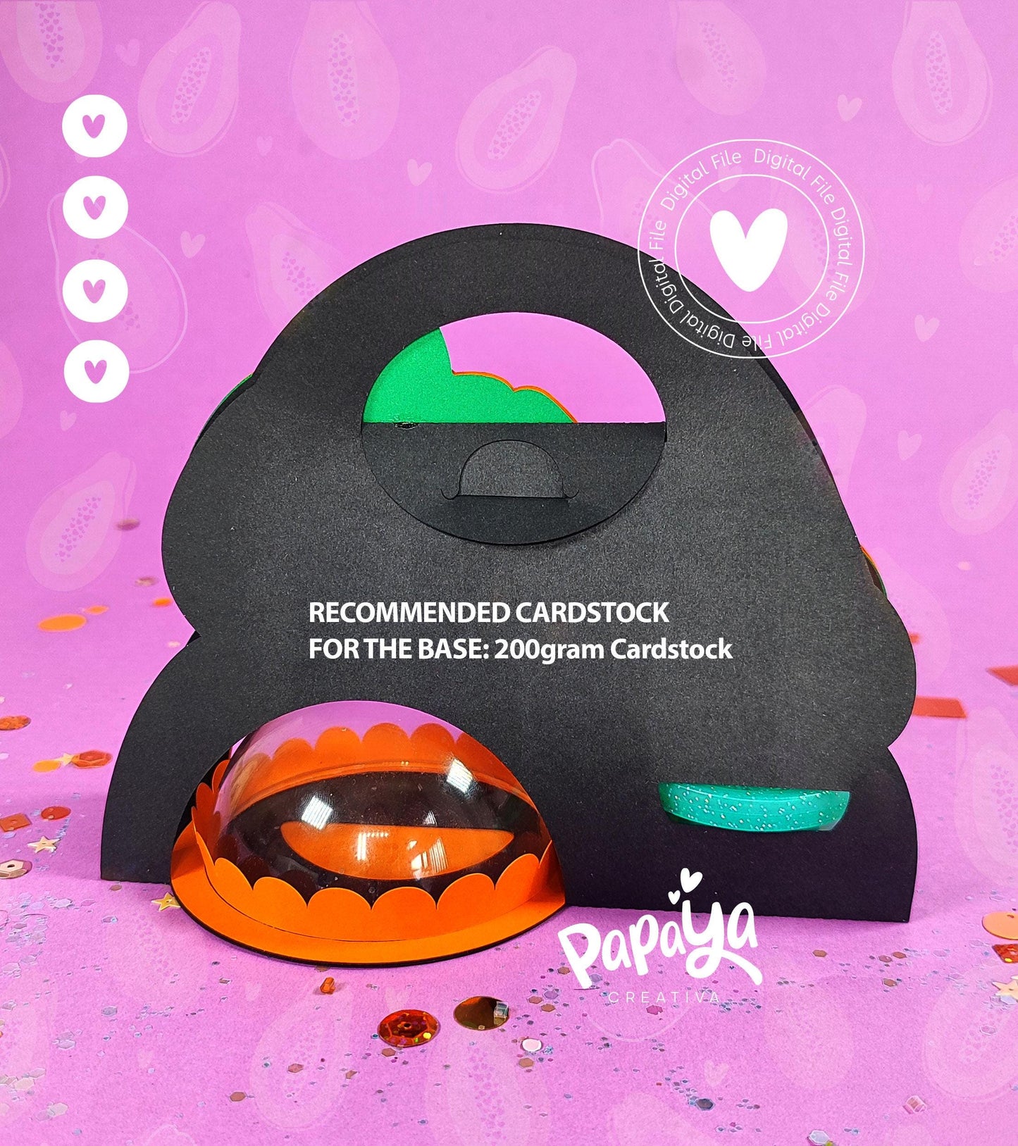 Cut File Pumpkin Candy & Playdoh Holder *Easy open/close system* (Dome8cm/Playdoh1Oz)