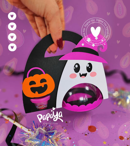 Ghost Candy & Playdoh Holder *Easy open/close system* (Dome8cm/Playdoh1Oz)