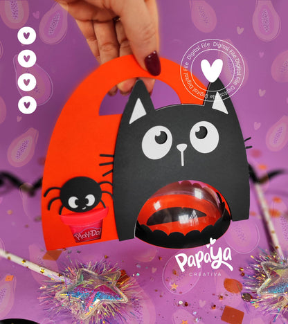 Cat Candy & Playdoh DIGITAL FILE Holder *Easy open/close system* (Dome8cm/Playdoh1Oz)