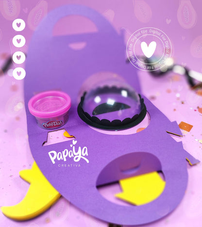 Cut File Halloween Candy & Playdoh Holder *Easy open/close system* (Dome8cm/Playdoh1Oz)