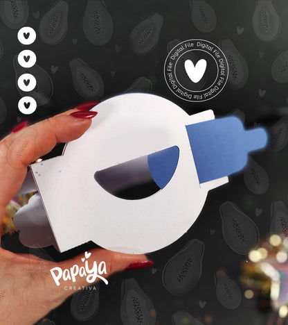 Cut File Marshmallow Man Candy holder *Easy open/close system* (Dome 8cm)