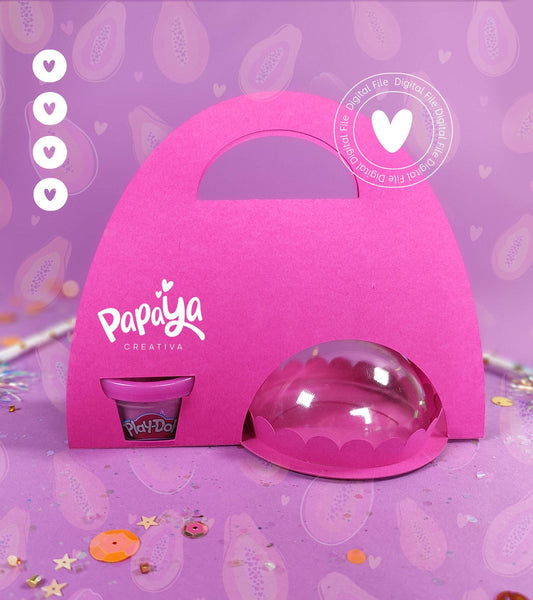 DIGITAL FILE PlayDoh & Candy Holder base to personalize *Easy open/close system* (Dome8cm/Playdoh1Oz)