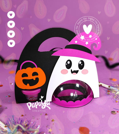 Ghost Candy & Playdoh Holder *Easy open/close system* (Dome8cm/Playdoh1Oz)