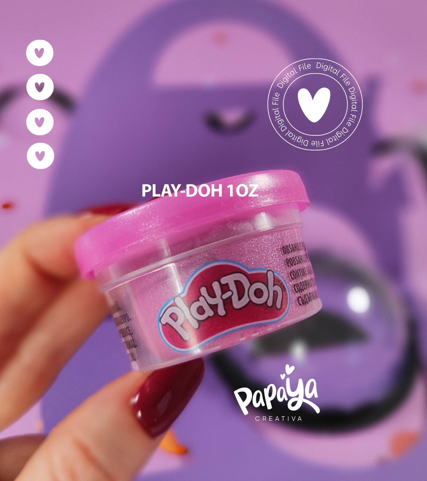 Cut File Halloween Candy & Playdoh Holder *Easy open/close system* (Dome8cm/Playdoh1Oz)