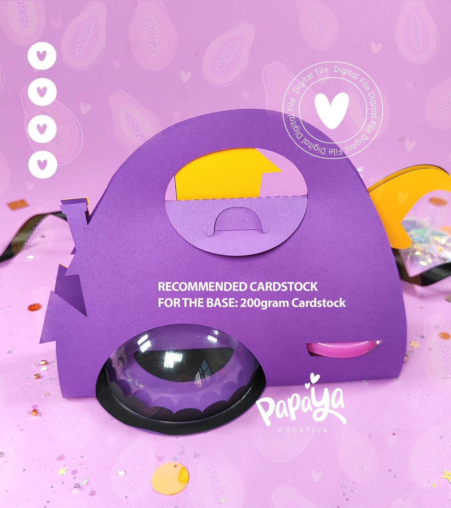 Cut File Halloween Candy & Playdoh Holder *Easy open/close system* (Dome8cm/Playdoh1Oz)