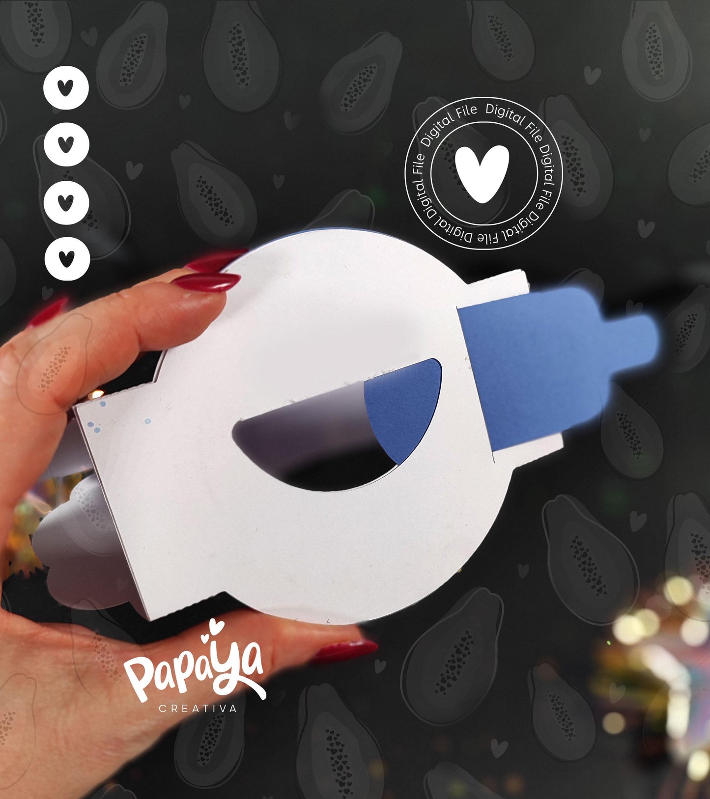 The Crazy B DIGITAL FILE Candy Holder *Easy open/close system* (Dome 8cm)